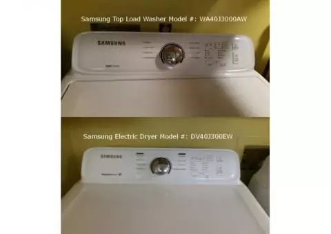 Priced for QUICK SALE: Newer Model HE Samsung Washer & Dryer Set